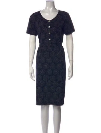 Pre-owned A.p.c. Printed Knee-length Dress In Blue