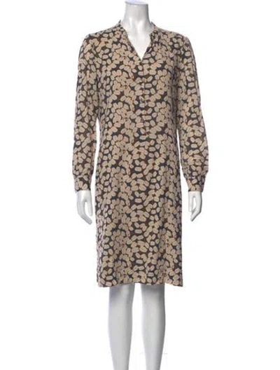 Pre-owned A.p.c. Printed Knee-length Dress In Neutral