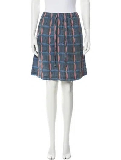 Pre-owned A.p.c. Printed Knee-length Skirt In Blue