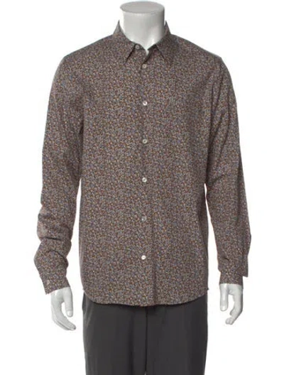 Pre-owned Apc Printed Long Sleeve Shirt In Brown