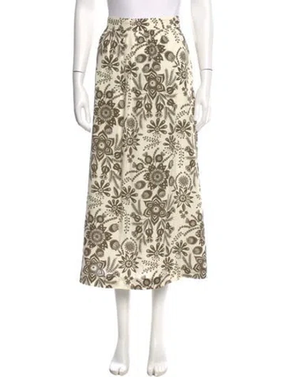 Pre-owned A.p.c. Printed Midi Length Skirt In Neutral