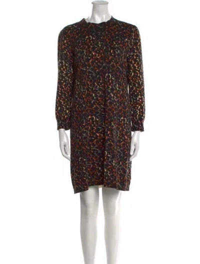 Pre-owned Apc Printed Mini Dress In Black