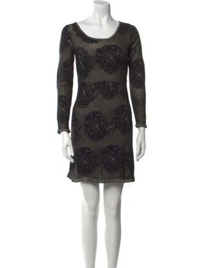 Pre-owned Apc Printed Mini Dress In Black
