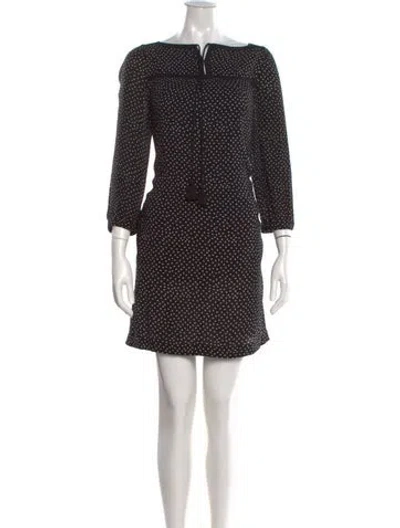 Pre-owned A.p.c. Printed Mini Dress In Black