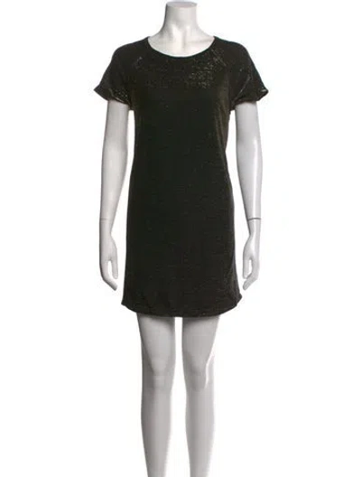 Pre-owned A.p.c. Printed Mini Dress In Black