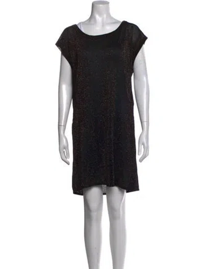 Pre-owned A.p.c. Printed Mini Dress In Black/metallic