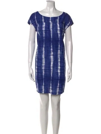 Pre-owned Apc Printed Mini Dress In Blue