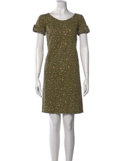 Pre-owned Apc Printed Mini Dress In Green
