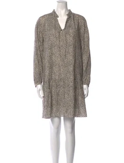 Pre-owned Apc Printed Mini Dress In Neutral