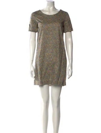 Pre-owned Apc Printed Mini Dress In Neutral