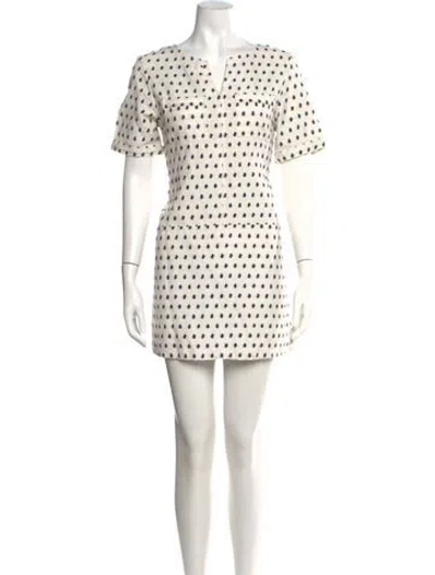 Pre-owned A.p.c. Printed Mini Dress In Neutral