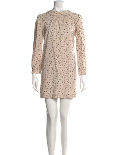 Pre-owned A.p.c. Printed Mini Dress In Neutral
