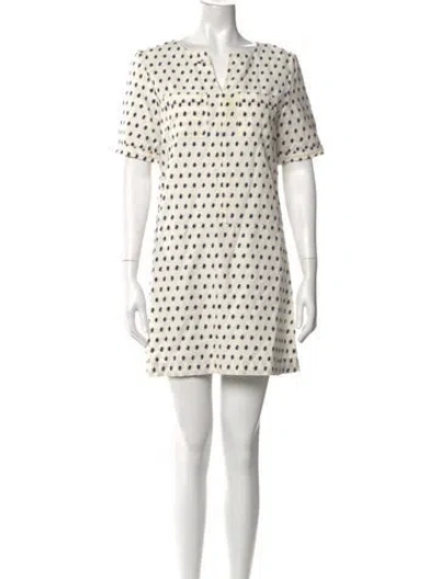 Pre-owned A.p.c. Printed Mini Dress In Neutrals