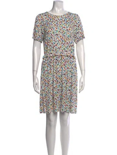 Pre-owned A.p.c. Printed Mini Dress In Neutrals
