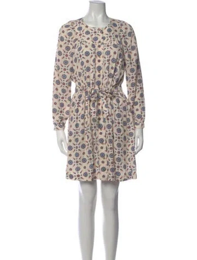 Pre-owned A.p.c. Printed Mini Dress In Neutrals