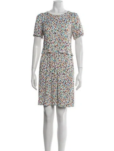 Pre-owned A.p.c. Printed Mini Dress In Neutrals