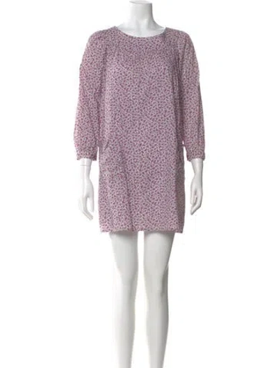 Pre-owned Apc Printed Mini Dress In Purple