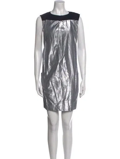 Pre-owned Apc Printed Mini Dress In Silver