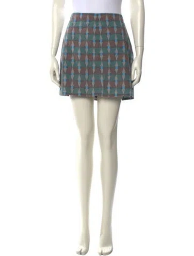 Pre-owned Apc Printed Mini Skirt In Neutral
