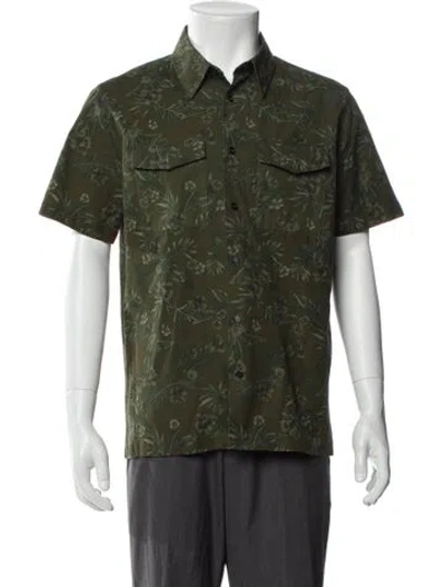 Pre-owned Apc Printed Short Sleeve Shirt In Green