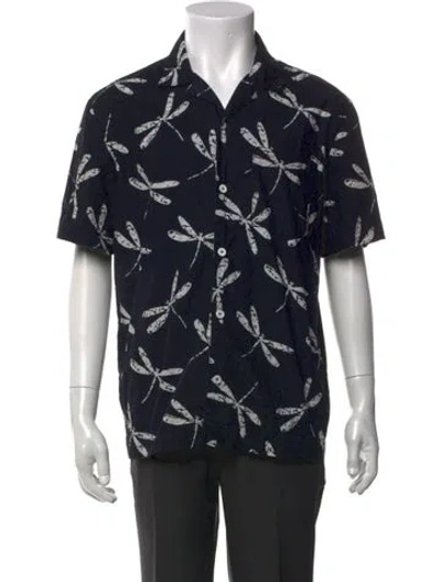 Pre-owned A.p.c. Printed Short Sleeve Shirt In Multi