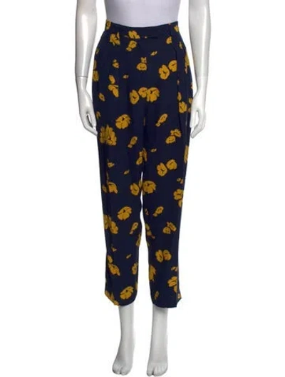 Pre-owned Apc Printed Straight Leg Pants In Blue