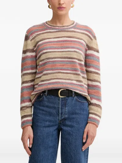 A.p.c. Pull Gabby Striped Knit Sweater In Multi