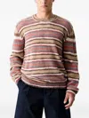 A.p.c. Pull Hector Horizontal-stripe Sweater In Pink