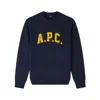 Apc A.p.c. Midnight Blue Wool Joshua Sweater In Blue