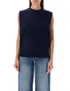 Apc Waistcoat A.p.c. Woman Color Blue In Dark Navy