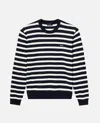 Apc A.p.c. Matthias Stripe Wool Sweater In Black