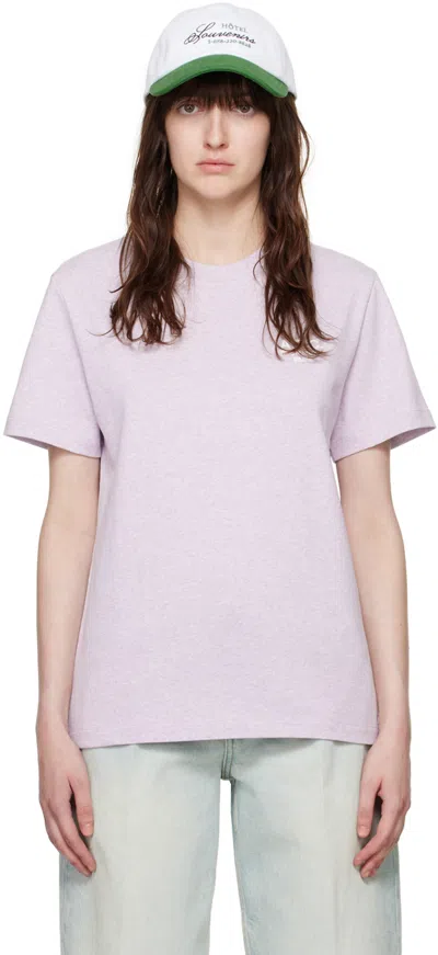 Apc Purple Standard 'rue Madame' T-shirt In Mauve Chine / Blanc