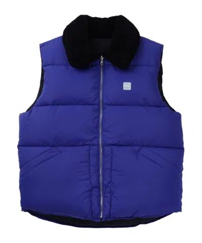 A.p.c. Quilted Padded Gilet In Blue