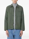 Apc Quilted Panelled Jacket In Gray