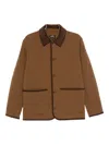 Apc A.p.c. Brown Stretch Nylon Leone Jacket In Brown