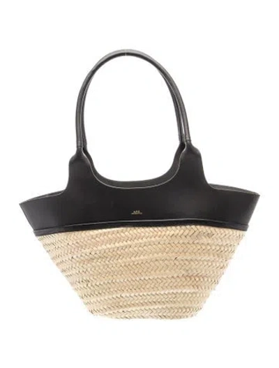Pre-owned A.p.c. Rattan Shoulder Bag In Neutrals