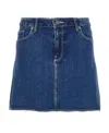 Apc Raw-hem Denim Miniskirt In Blue