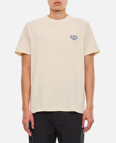 Apc Raymond Cotton T-shirt In Beige