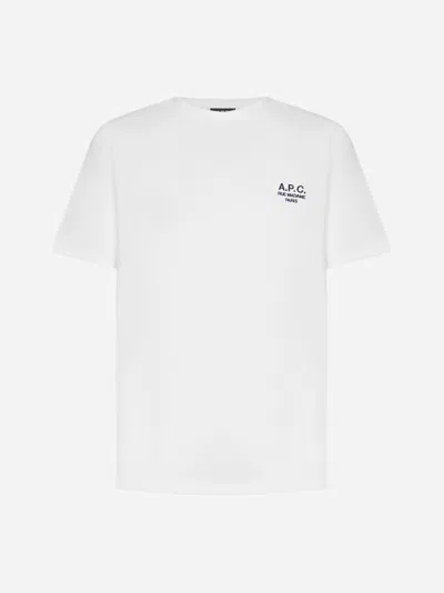 Apc Raymond Logo Cotton T-shirt In White