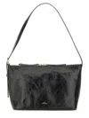 Apc A.p.c. Calfskin Shoulder Bag With Top Handle In Black