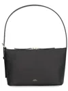Apc A.p.c. Vera Grained Leather Shoulder Bag In Black