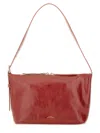 Apc A.p.c. Zippered Shoulder Bag With Top Handle In Red