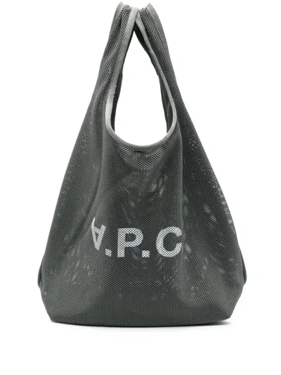Apc Rebound Logo-print Tote Bag In Grey