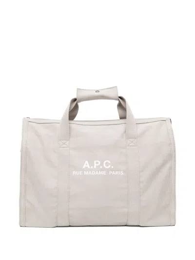 A.p.c. Recperation Holdall In Neutral
