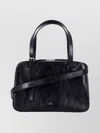 Apc Virginie Black Shoulder Bag With Removable Shoulder Strap And Front Logo In Leather Woman