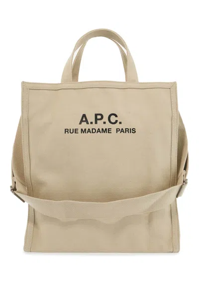 Apc Récupération Canvas Shopping Bag In Beige