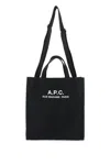 Apc Récupération Canvas Shopping Bag In Black