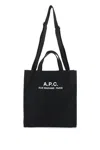 Apc Récupération Canvas Shopping Bag In Black