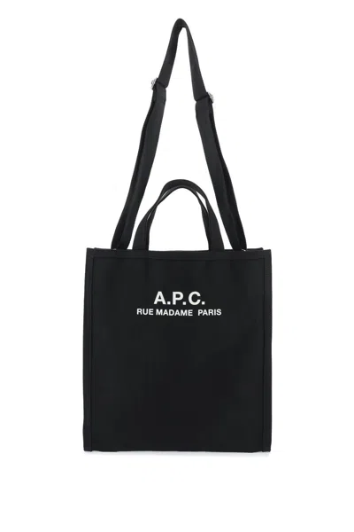 Apc Canvas Shopping Tote Bag In Black