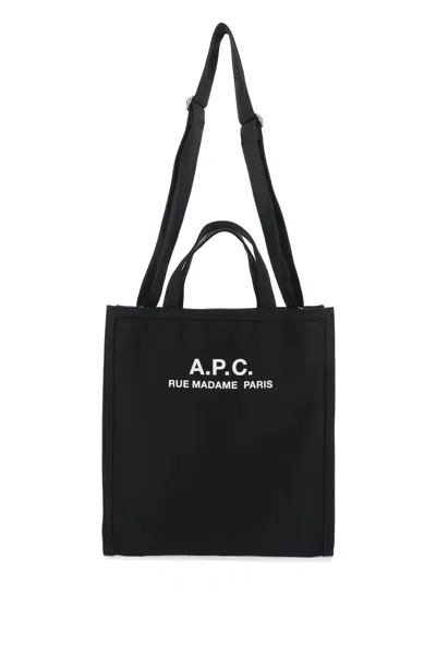 Apc Recuperation Canvas Shopping Bag In Noir (black)